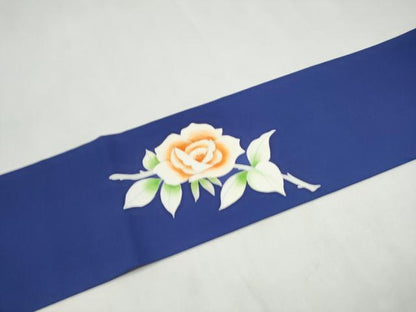平和屋着物▼塩瀬　九寸名古屋帯　枝椿　正絹　逸品　CABL5077hy