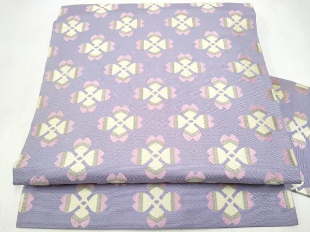 平和屋着物●龍村美術織物 たつむら 九寸名古屋帯 四辨花 正絹 逸品 CABL5082hy