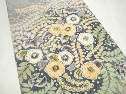 平和屋着物●太鼓柄袋帯　作家物　辻が花　金通し地　正絹　逸品　CABL5091hy