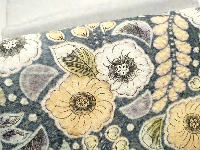平和屋着物●太鼓柄袋帯　作家物　辻が花　金通し地　正絹　逸品　CABL5091hy