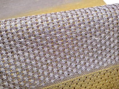 平和屋着物●中国三大刺繍　スワトウ刺繍　中国工芸美術大師　王殿太　袋帯　霞文　金糸　正絹　逸品　CABL5092hy