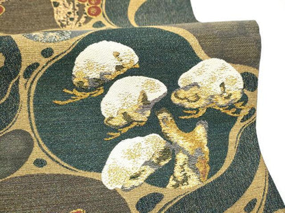 平和屋着物●創業280年 誉田屋源兵衛 六通柄袋帯 兆寿尽くし 金糸 正絹 逸品 CABL5093hy