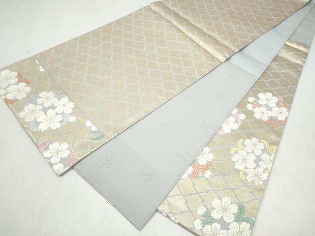 平和屋着物●山口美術織物　皇室　伊勢神宮御用　西陣織　太鼓柄袋帯　唐織　松皮地小桜錦文　金糸　金糸　正絹　逸品　CABL5118hy