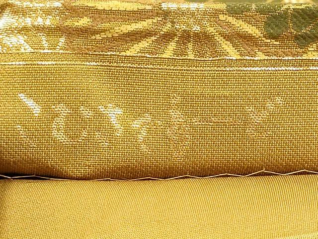 平和屋着物●こむさでもーど・COMME CA DU MODE　西陣　吉村織物謹製　六通柄袋帯　菊　金糸　証紙付き　正絹　逸品　CABL5133hy