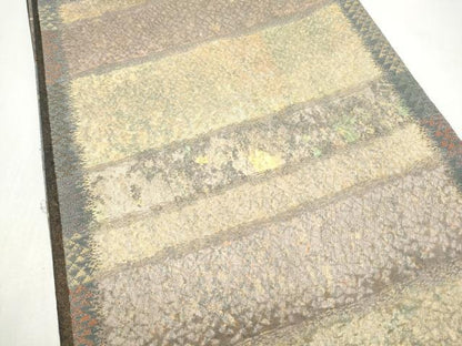 平和屋着物●両面　両方向　全通柄袋帯　献上紋　引箔　正絹　逸品　CABL5141hy