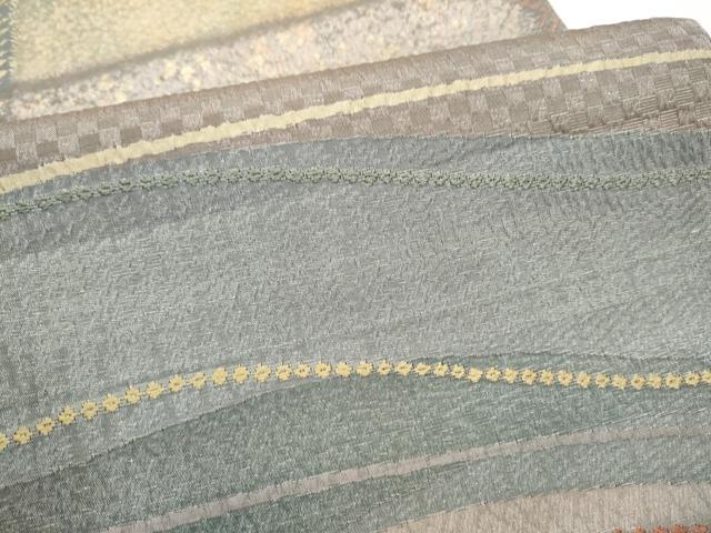 平和屋着物●両面　両方向　全通柄袋帯　献上紋　引箔　正絹　逸品　CABL5141hy