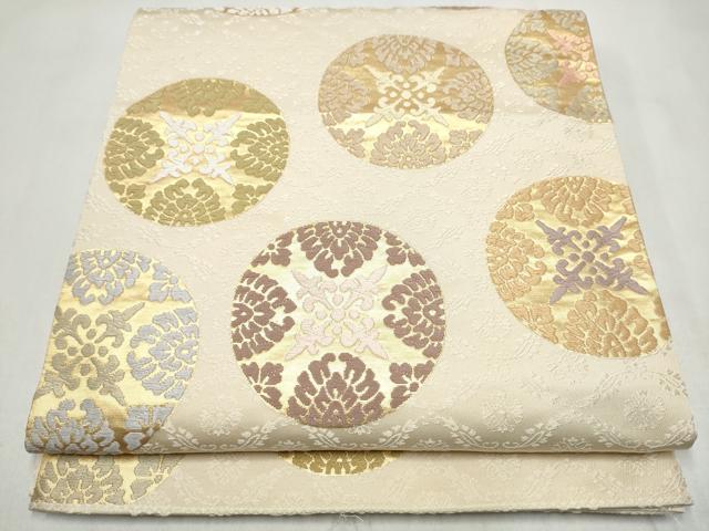 平和屋着物●西陣　六通柄袋帯　唐織　吉祥文様　正絹　逸品　CABL5146hy