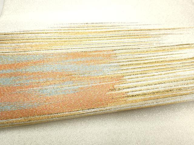 平和屋着物●太鼓柄袋帯　綴れ　霞文　金糸　正絹　逸品　CABL5162hy