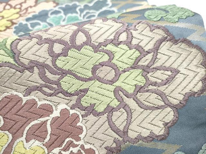 平和屋着物●六通柄袋帯 唐織 牡丹唐草文 正絹 逸品 CABL5168hy