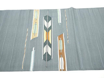 平和屋着物●太鼓柄袋帯 幾何学文様 正絹 逸品 CABL5173hy