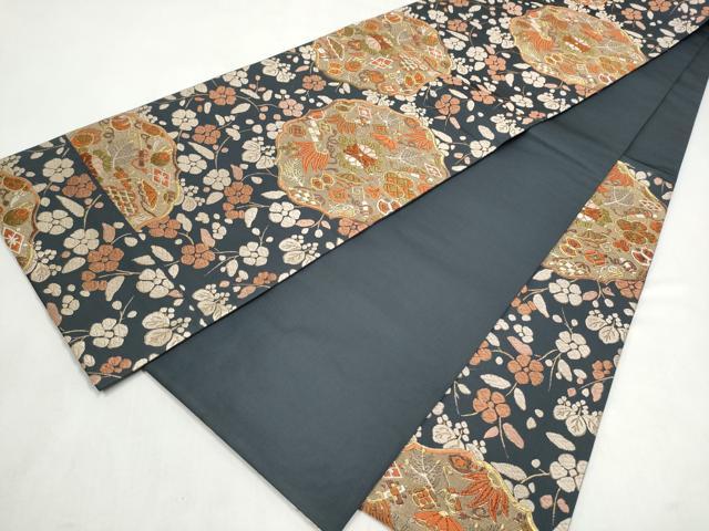 平和屋着物●六通柄袋帯 唐織 宝尽くし花文 金糸 正絹 逸品 CABL5184hy