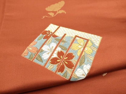 平和屋着物●六通柄袋帯 唐織 源氏香花文 金糸 正絹 逸品 CABL5187hy