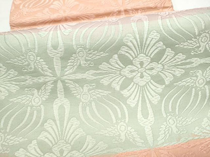 平和屋着物●六通柄袋帯 花鳥文 正絹 逸品 CABL5188hy