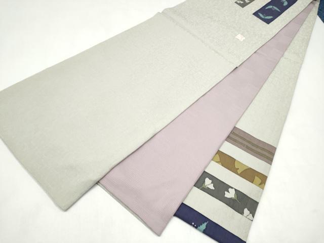 平和屋着物●太鼓柄袋帯 作家物 草花文 正絹 逸品 CABL5193hy