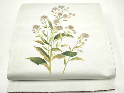 平和屋着物●両面　六通柄袋帯　霞文　正絹　逸品　CABL5199hy