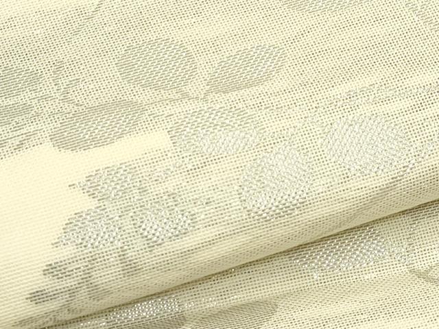 平和屋着物＊夏物　六通柄袋帯　萩　銀糸　正絹　逸品　CABL5202rv