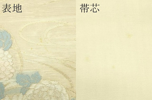 平和屋着物＊夏物　六通柄袋帯　流水草花丸文　金銀糸　正絹　逸品　CABL5208rv