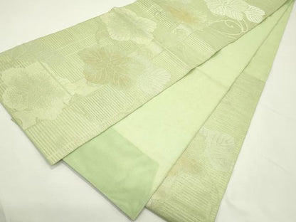 平和屋着物＊夏物　六通柄　本袋帯　草花文　金銀糸　正絹　逸品　CABL5209rv