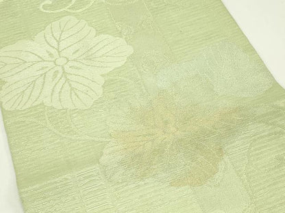 平和屋着物＊夏物　六通柄　本袋帯　草花文　金銀糸　正絹　逸品　CABL5209rv