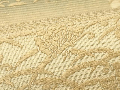 平和屋着物＊夏物　六通柄袋帯　唐織　露芝舞蝶市松文　金糸　正絹　逸品　CABL5219rv