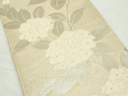 平和屋着物＊夏物　六通柄袋帯　紫陽花　銀糸　正絹　逸品　CABL5221rv