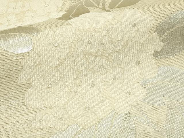 平和屋着物＊夏物　六通柄袋帯　紫陽花　銀糸　正絹　逸品　CABL5221rv