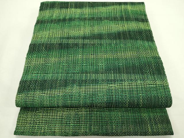 平和屋着物＊夏物　八寸名古屋帯　霞文　正絹　逸品　CABL5230rv