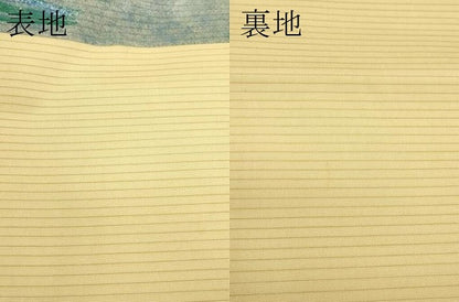 平和屋着物＊夏物　絽塩瀬　九寸開き名古屋帯　草木文　金銀彩　正絹　逸品　CABL5235rv
