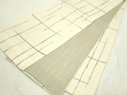 平和屋着物＊夏物　全通柄袋帯　変わり格子　正絹　逸品　CABL5237rv