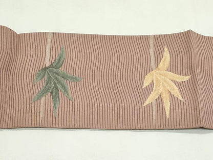 平和屋着物＊夏物　八寸名古屋帯　絽綴れ　成り物　パイナップル　銀糸　正絹　逸品　CABL5243rv