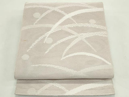 平和屋着物＊夏物　八寸名古屋帯　露芝文　灰梅色　正絹　逸品　CABL5244rv