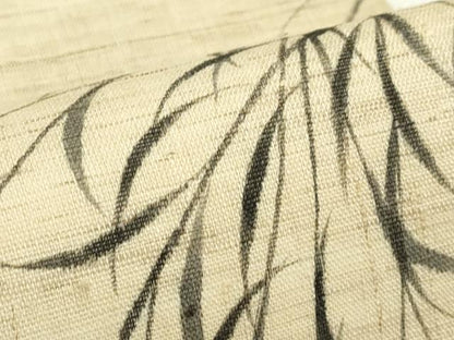 平和屋着物＊夏物　九寸名古屋帯　作家物　手描き　枝垂れ柳　蛍　麻　逸品　CABL5256rv