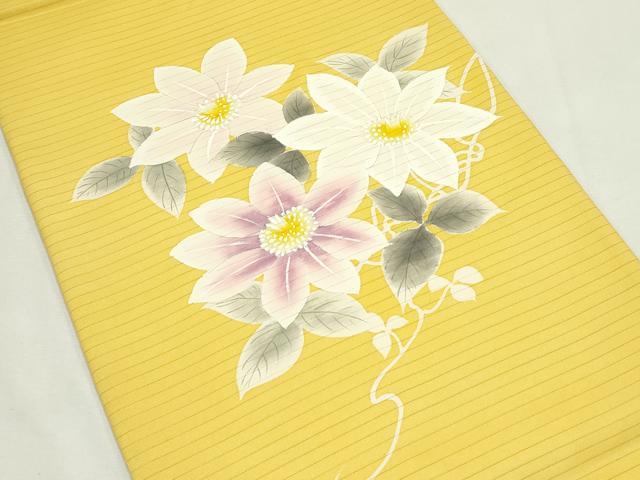 平和屋着物＊夏物　絽塩瀬　九寸開き名古屋帯　手描き　草花文　正絹　逸品　CABL5257rv