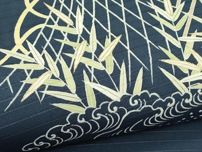 平和屋着物＊夏物　絽塩瀬　九寸名古屋帯　浜松文　金彩　正絹　逸品　CABL5258rv