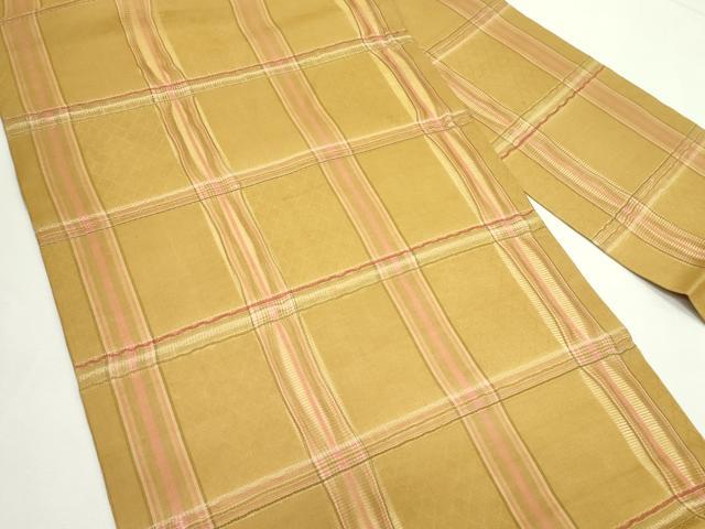 平和屋着物＊夏物　九寸名古屋帯　格子柄　正絹　逸品　CABL5259rv