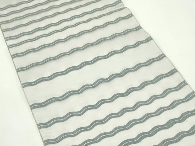 平和屋着物＊夏物　太鼓柄袋帯　よろけ縞　正絹　逸品　CABL5262rv