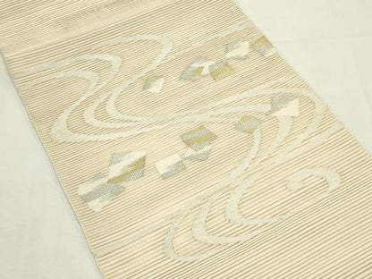 平和屋着物＊夏物　八寸名古屋帯　絽綴れ　流水箔散らし　正絹　逸品　CABL5269rv