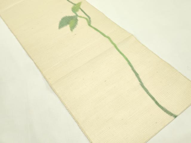 平和屋着物＊夏物　八寸名古屋帯　草花文　正絹　逸品　未使用　CABL5275rv