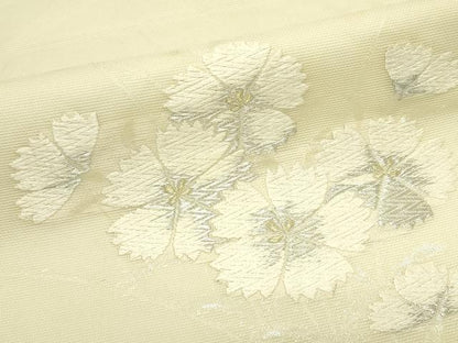 平和屋着物＊夏物　九寸開き名古屋帯　唐織　撫子　金銀糸　正絹　逸品　CABL5280rv