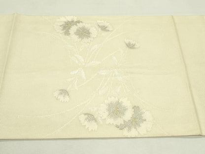 平和屋着物＊夏物　九寸開き名古屋帯　唐織　撫子　金銀糸　正絹　逸品　CABL5280rv