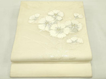 平和屋着物＊夏物　九寸開き名古屋帯　唐織　撫子　金銀糸　正絹　逸品　CABL5280rv