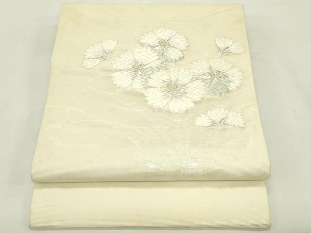 平和屋着物＊夏物　九寸開き名古屋帯　唐織　撫子　金銀糸　正絹　逸品　CABL5280rv