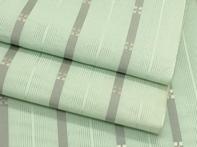 平和屋着物＊夏物　本場筑前博多織　八寸名古屋帯　間道　正絹　逸品　CABL5281rv