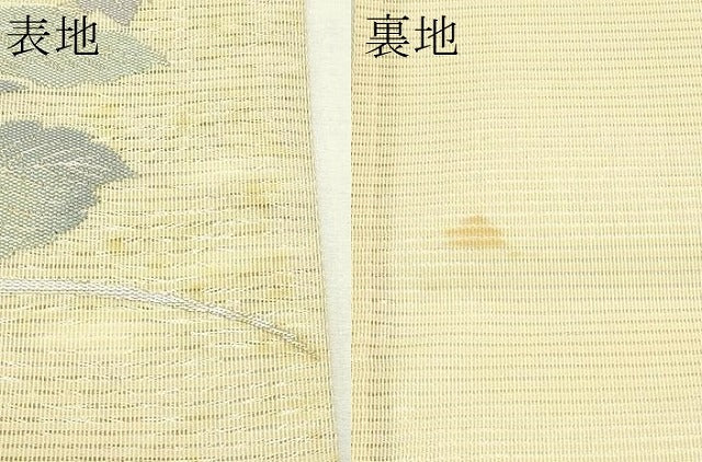 平和屋着物＊夏物　六通柄袋帯　唐織　色紙重ね草花文　紫陽花　いざよい　金銀糸　正絹　逸品　未使用　CABL5292rv