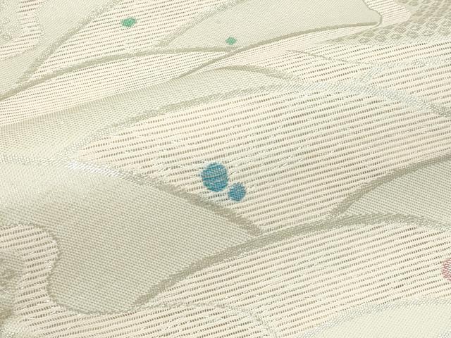 平和屋着物＊夏物　六通柄　京袋帯　露芝霞文　銀糸　CABL5294rv