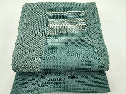 平和屋着物＊夏物　八寸名古屋帯　羅　抽象文　金銀糸　正絹　逸品　CABL5302rv