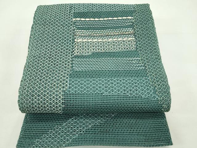 平和屋着物＊夏物　八寸名古屋帯　羅　抽象文　金銀糸　正絹　逸品　CABL5302rv