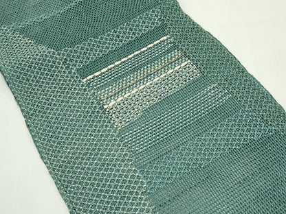 平和屋着物＊夏物　八寸名古屋帯　羅　抽象文　金銀糸　正絹　逸品　CABL5302rv