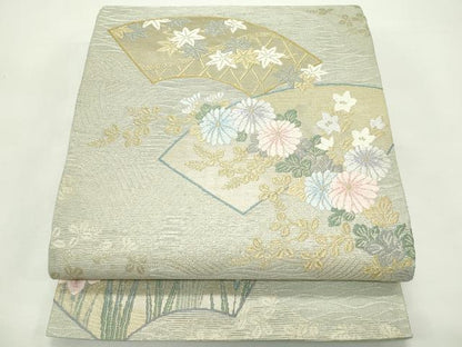 平和屋着物＊夏物　六通柄袋帯　唐織　地紙秋草文　金銀糸　正絹　逸品　CABL5307rv