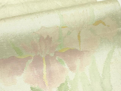 平和屋着物＊夏物　太鼓柄袋帯　杜若　金銀彩　正絹　逸品　CABL5318rv